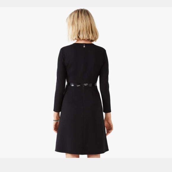 kate spade Bow-waist Ponte black Dress size medium like new - Picture 4 of 7